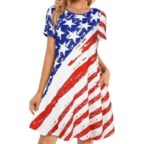 Dresses & Skirts - 🇺🇸 USA American Flag 🇺🇸 Swing Tunic Dress!